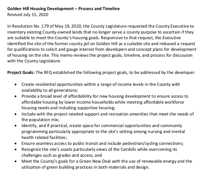 A public hearing on promising affordable housing project on Golden Hill site